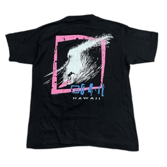 Vintage Go 4 It Hawaii Big Wave Surfer by Poly Tees T-Shirt Large Single Stitch - Picture 1 of 12